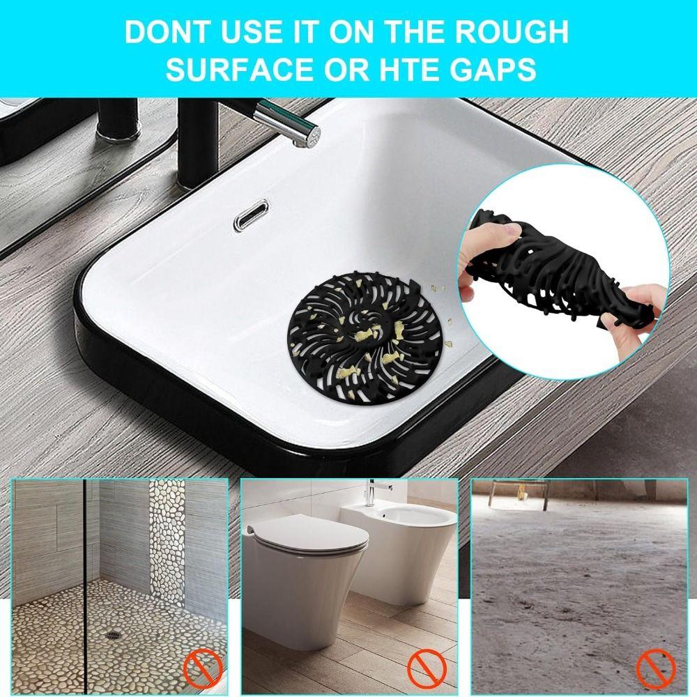 Anti-slip Bathtub Hair Strainer Durable Bathroom Hair Stopper Accessories Shower Drain Cover