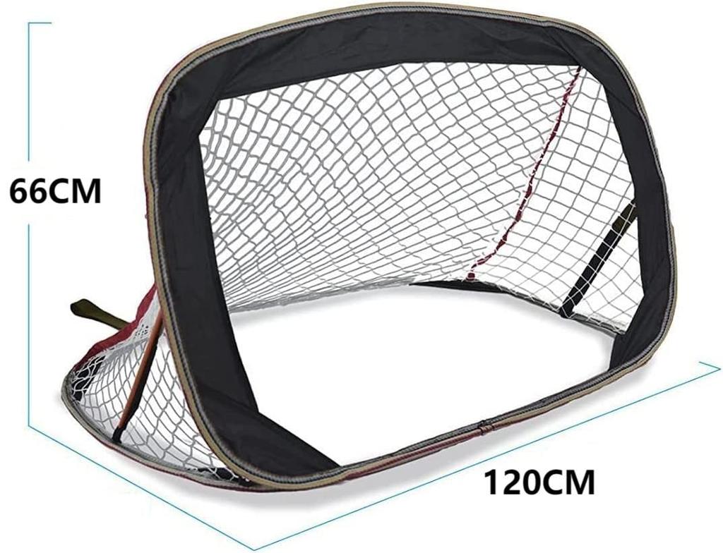 Conjunto de Rede de Futebol Dobrável para e com Armazenamento Uso Interno e Externo Gol, 2, Prática, Treinamento, Jogo, Dobrável, Bolsa, 120x66x66cm,