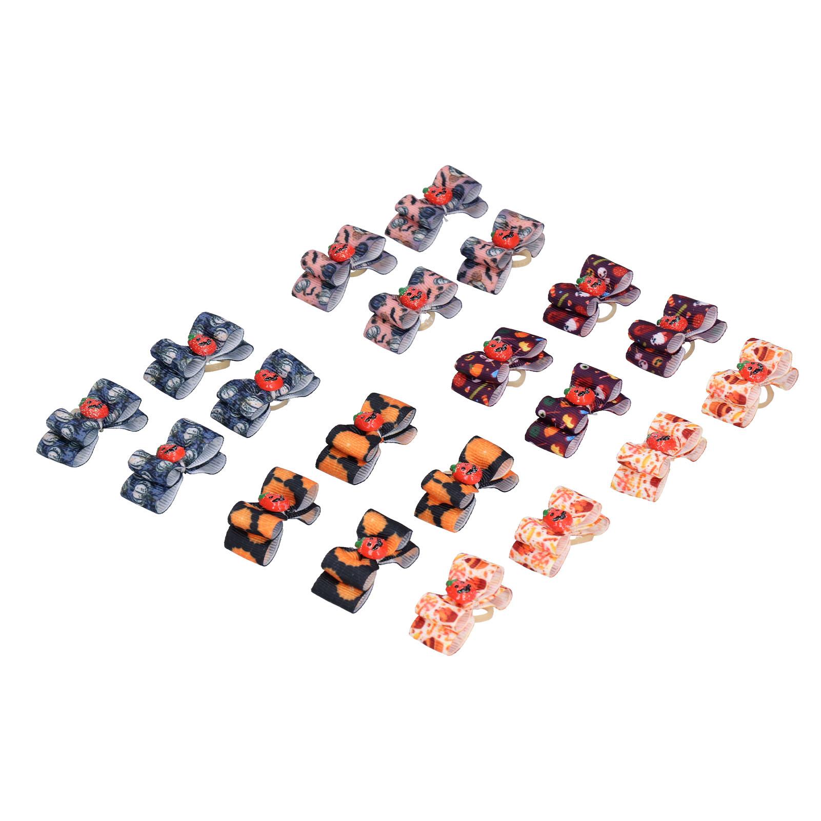 

Dog Halloween Rubber Band Cute Wellmade Stylish Durable Pet Dog Hair Bows for Holiday Party