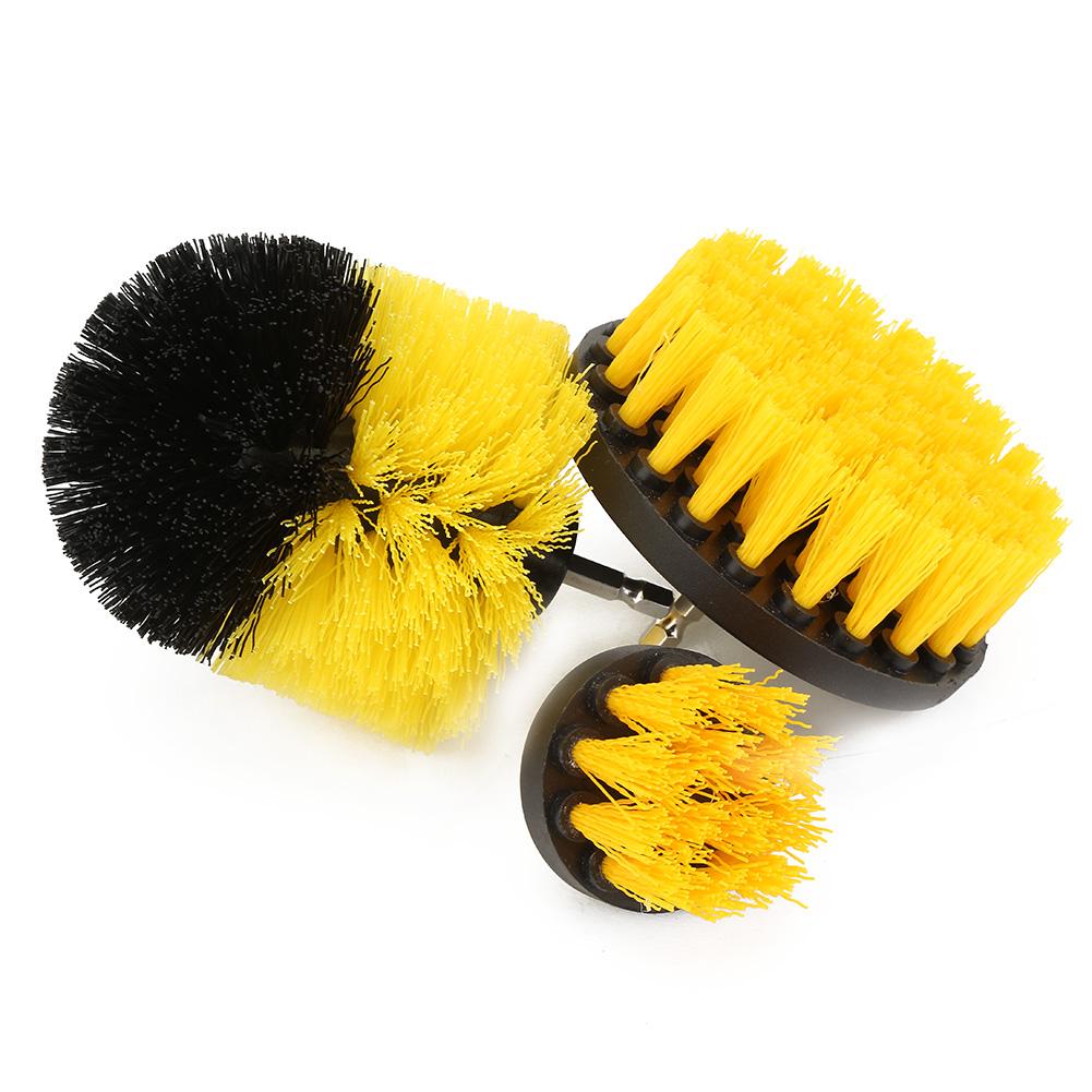 

3pcs Drill Cleaning Brush Power Scrubber Scrub Bit Tile Grout Cleaner Diameter 2 3.5 4