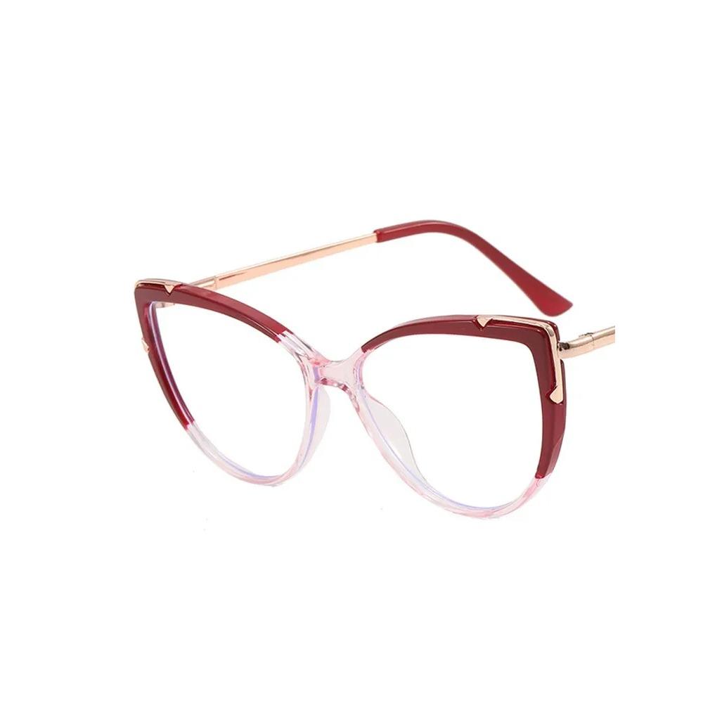 Cat Eye Glasses Metal Frame Blue Light Blocking TR90 Brand Designer Eyewear New Trend Gradient Color Frame Reading Eyegalsses