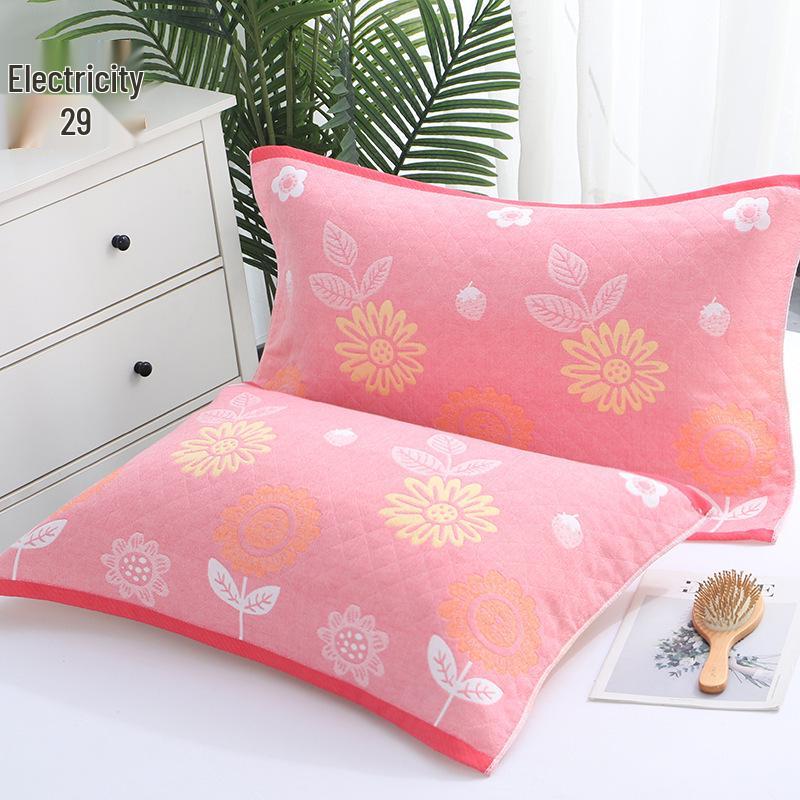 Three-Layer Gauze Cotton Pillowcases: Dirt-Resistant, Mite-Proof, Soft, Thickened, No Pilling or Shedding.