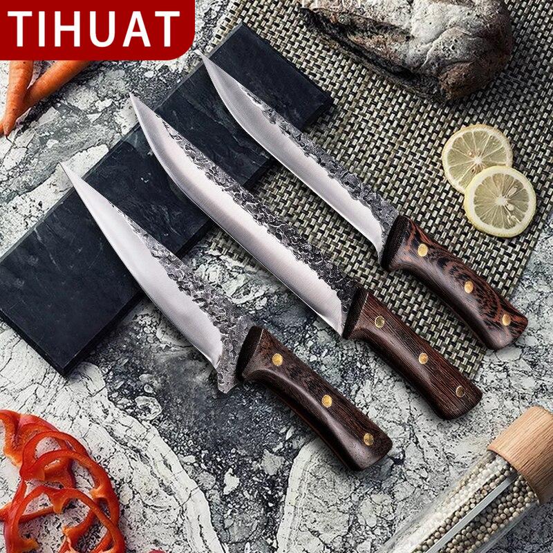 

TIHUAT Ручная ковка Обвалка Кухонный нож Резка мяса Нож для убоя для режущих инструментов