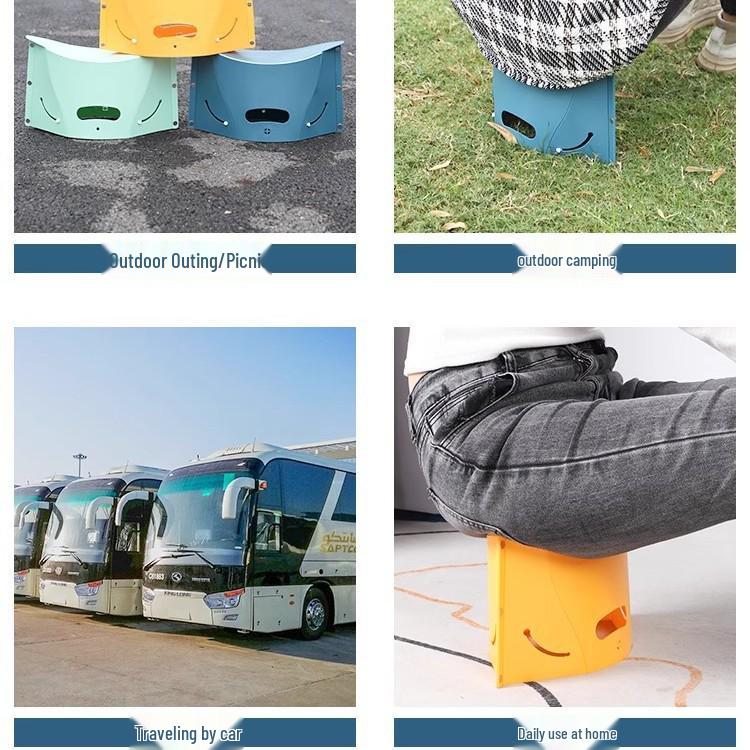 Portable Folding Plastic Stool for Travel & Outdoor Use