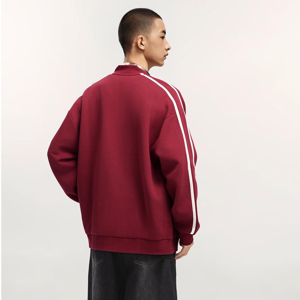 Li Ning Sports Life Collection Baseball Jacket Unisex Bicycle Red AWDV371-6
