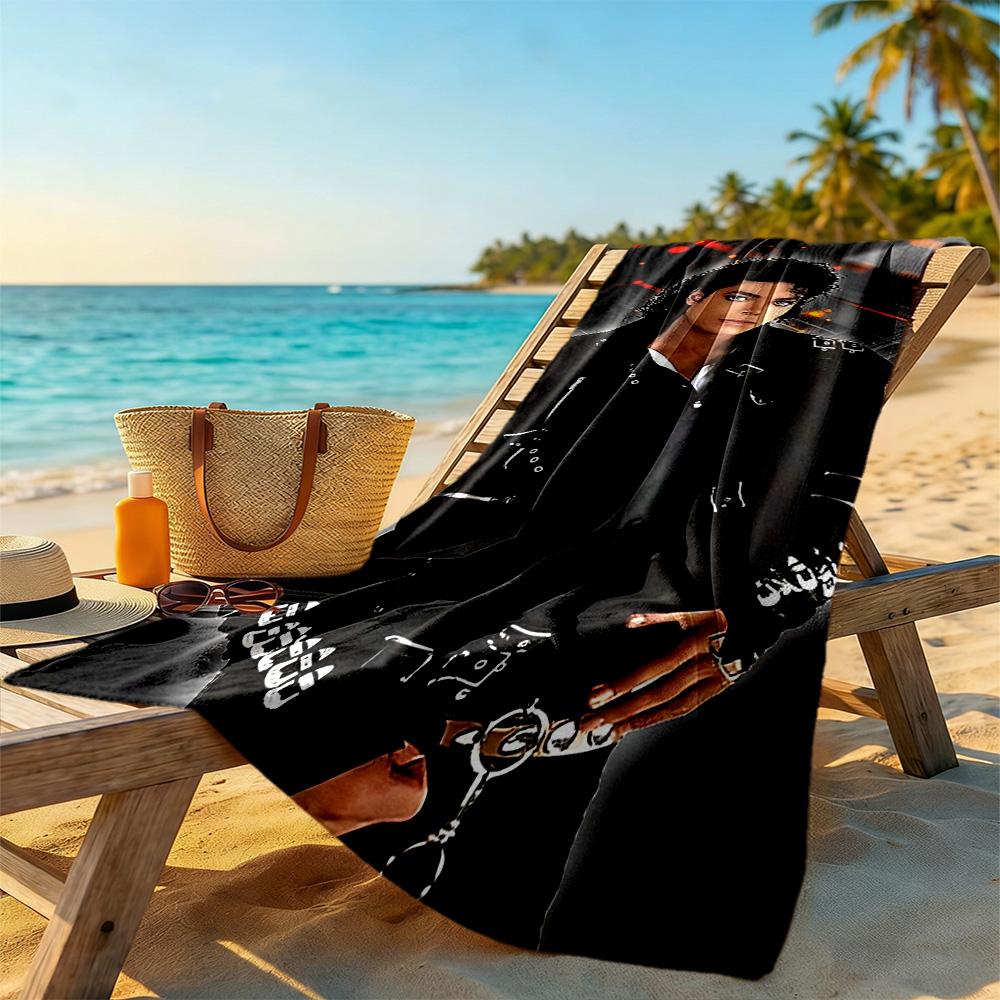 Michael Jackson Strandtuch Schnelltrocknend Weiche Mikrofaser Bequem Leicht Geeignet für Schwimmen, Fitnessstudio, Camping, Yoga Urlaub