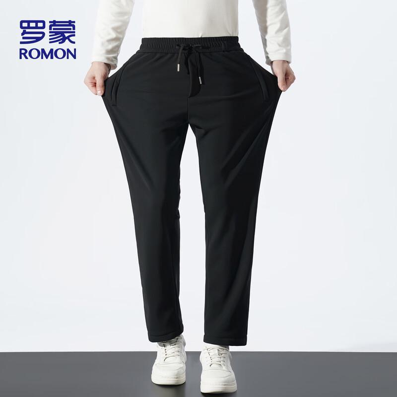 ROMON Men's Warm Fleece-Lined Casual Pants 802