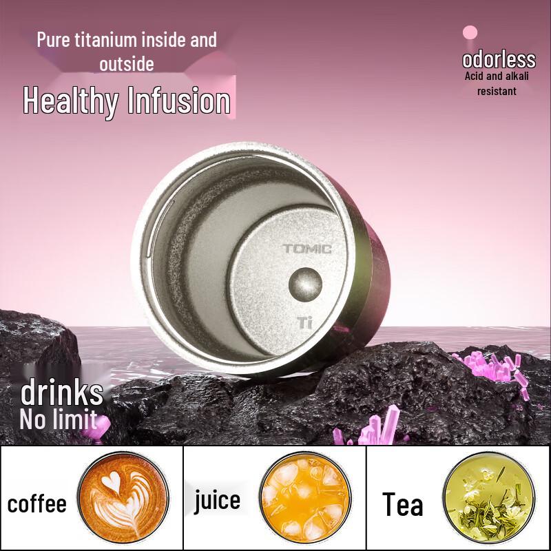 TOMIC Titanium Tea Infuser Thermos Mug