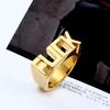 Beier Retro Titanium Steel Men's Letter Ring
