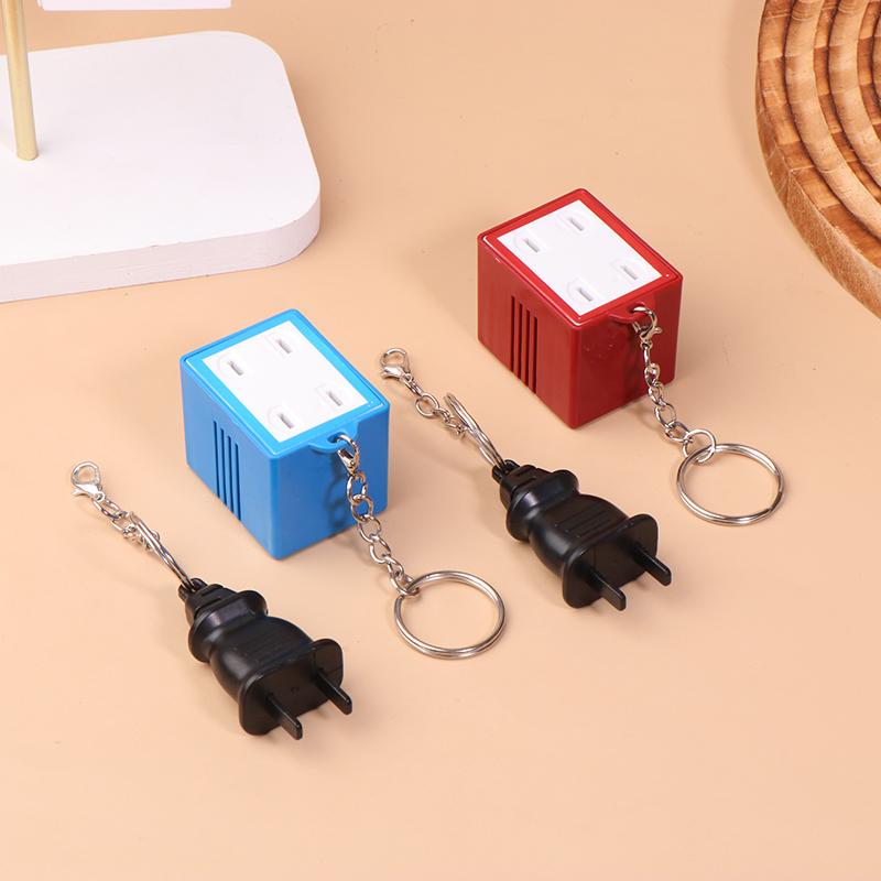 Creative Mini Socket Music Keychain Fun Singing Key Chain Couple Keyring Backpack Pendant Car Key Holder Cute Little Gift