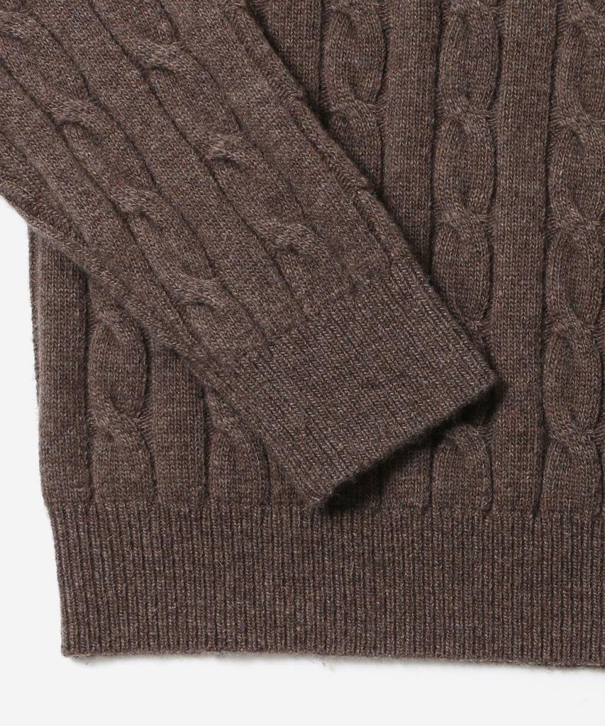 ADHOC Men'S Round Neck Cable Knit (Brown) (Hcalka1)
