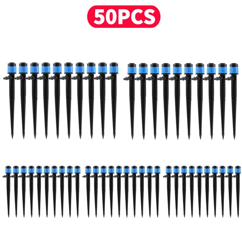 10-100Pcs Garden Micro Drip Irrigation Devices 360°Irrigating Nozzle Sprayer Sprinkler for 4/7"Hose Garden Plant Watering System