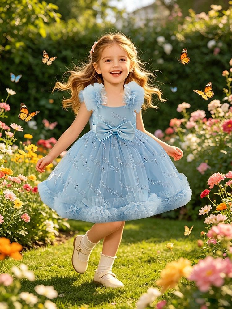 2026 Festival-Prinzessinnen-Tüllkleid für kleine Mädchen