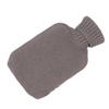 Classic Hot Water Bottle with Knitted Cover Handy Soft Hand Feet Warm Water Bag for Winter 2L Grey