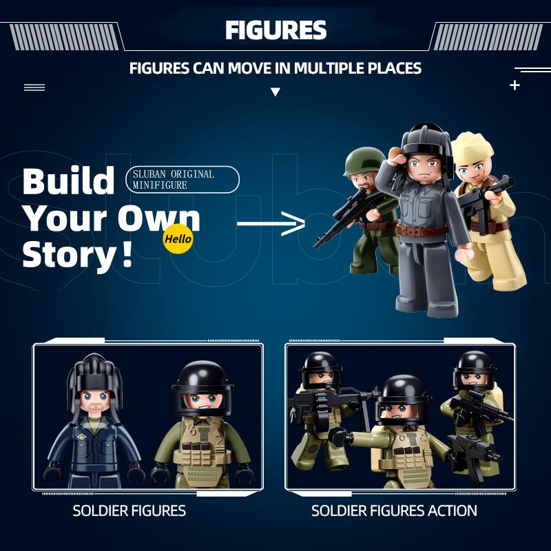 Non-Toxic 604Pcs Army T-54S Medium Tank Model Bricks Ww2 Tank Weapon Building Blocks Set With Figure Educational Diy Toys For Children