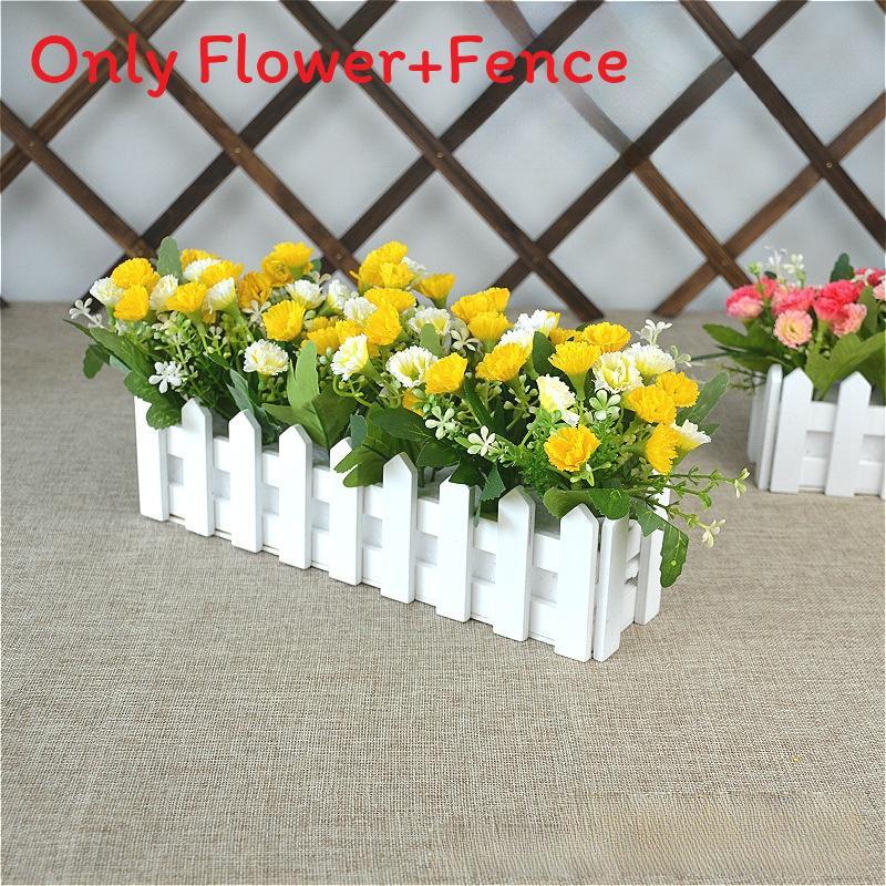 Home Living Artificial Plant Set With Wooden Fence For Wedding Decor And Photo Props