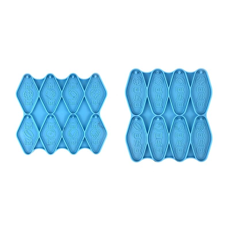 

Rhombus Resin Mold DIY Jewelry Casting Mold Resin Keychain Mold Pendant Charms Mold with Hole Mother s Day Silicone Mold синий