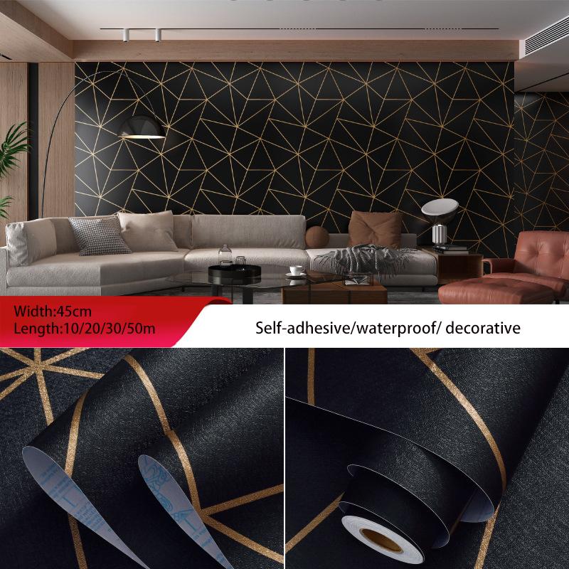 3D Geometric Grill Brick Marble Waterproof Self-adhesive Wallpaper Home BackgroundHome Decor Wall Sticker