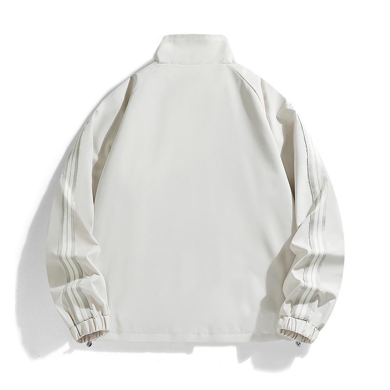 New Spring and Autumn Style Youth Men's Casual and Fashionable Stand-up Collar Jacket for Men's Double-sided Loose and Versatile Sports Jacket