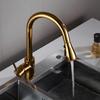 Kitchen Faucet Mixer Pull Out Kitchen Tap Single Handle Single Hole 360 Rotate Copper White/ Nickel/Gold Swivel Sink Mixer Tap