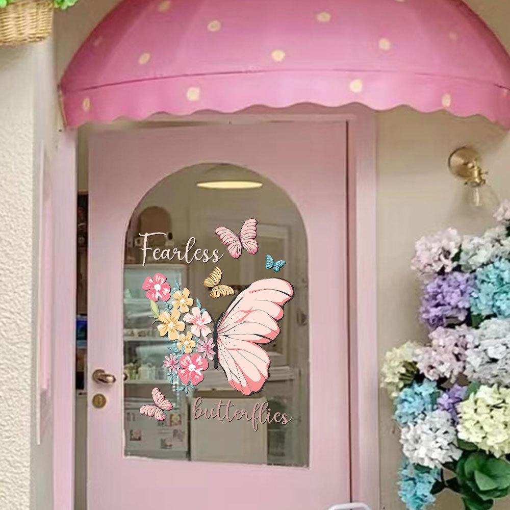 

Креативные Милые Цветные Наклейки-Прилипалы на Окна с Бабочками для Витрин Магазинов и Украшения Дверей Small