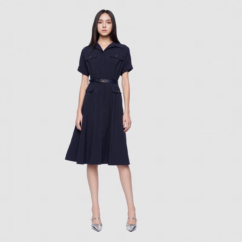 ELLASSAY Cuban Collar Workwear Midi Dress S