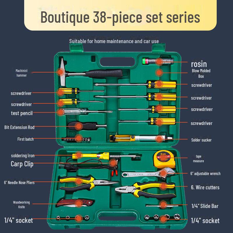 Home Tool Kit: Hand Tools & Telecom Repair Set