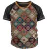 Vintage T Shirt For Men 3d Patchwork Print T-Shirt Oversized Casual Short Sleeved Summer Streetwear Man Clothing O-neck Tees Top