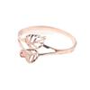 Russia 585 Purple Gold Leaf Ring Simple Ins Niche Temperament Fresh Plated Rose Gold Opening