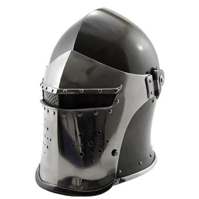 Medieval Barbuti Helmet Role Play Night Helmet Solid 18 Gauge Steel Helmet Visored Barbuti Viking Helmet Best Gift For Halloween