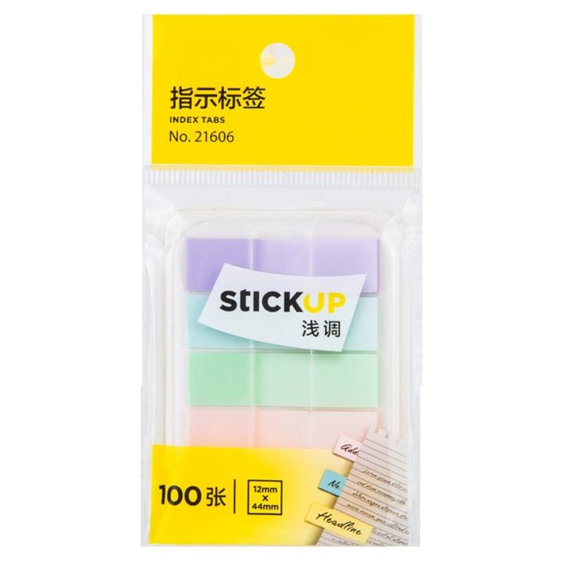 100Sheets Repositionable Colored Adhesive Label Sticker Adhesive Notes Page Marker for Notebook Planner Binder Folder 1