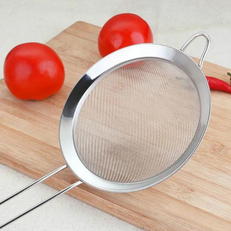 Stainless Steel Ultra Fine Mesh Strainer SieveKitchen Tool for Juice SoyaMilk Oil Dumpling Fishing Hotpot LeakySpoon