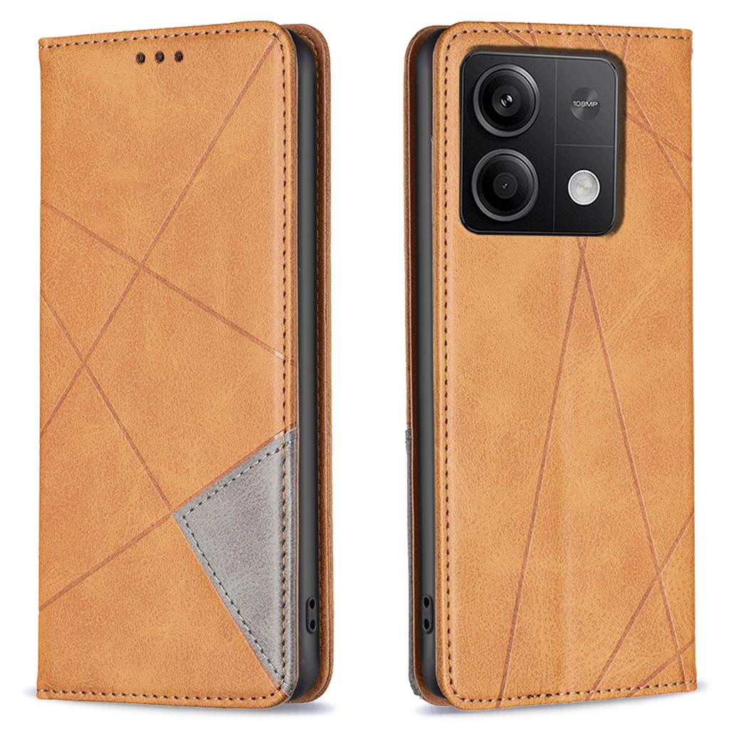 Für Xiaomi Redmi Note 13 5G PU Leder Handyhülle 2 Kartenfächer Magnetverschluss