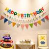 First Birthday Pom-Pom Bunting & Photo Banner for Boys and Girls
