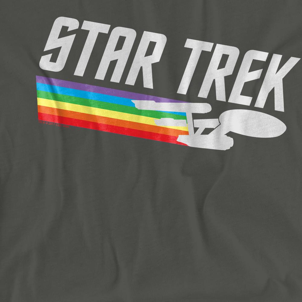 STAR TREK Unisex Erwachsenen Regenbogen Trail T-Shirt