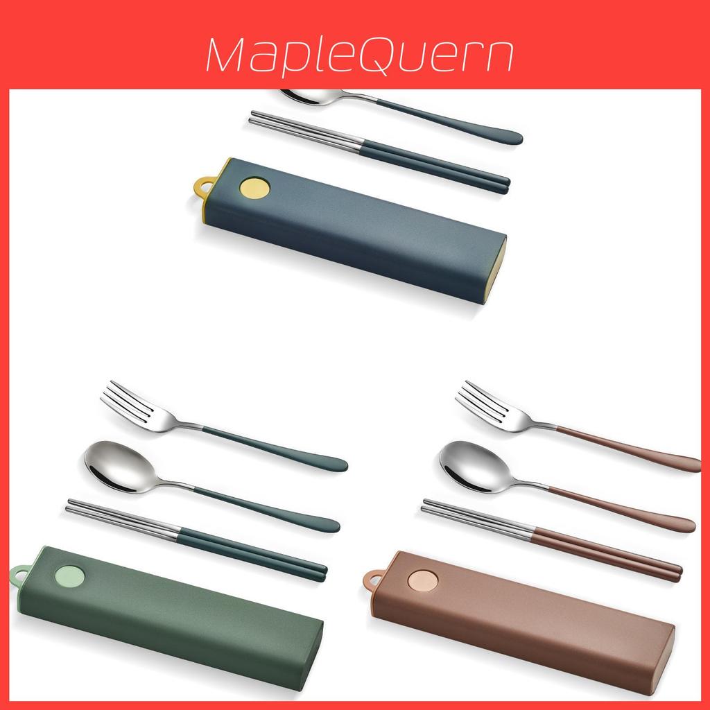 Stainless Steel Portable Cutlery Set With Mirror Polished Finish For Students And Office Workers