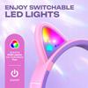 PowerLocus Bobo CAT Wireless LED AUX Headphones for Kids