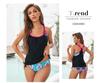 Sleeveless Solid Color Split Tankini - Women's Sexy Summer Beach Swimsuit Set