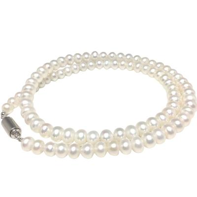 [Isowa Pearl] Isowa Pearl, a Pearl Specialty Store In Ise-Shima, Presents: Freshwater Pearl Necklace 5.5-6.0mm White, Magnetic Clasp 73910