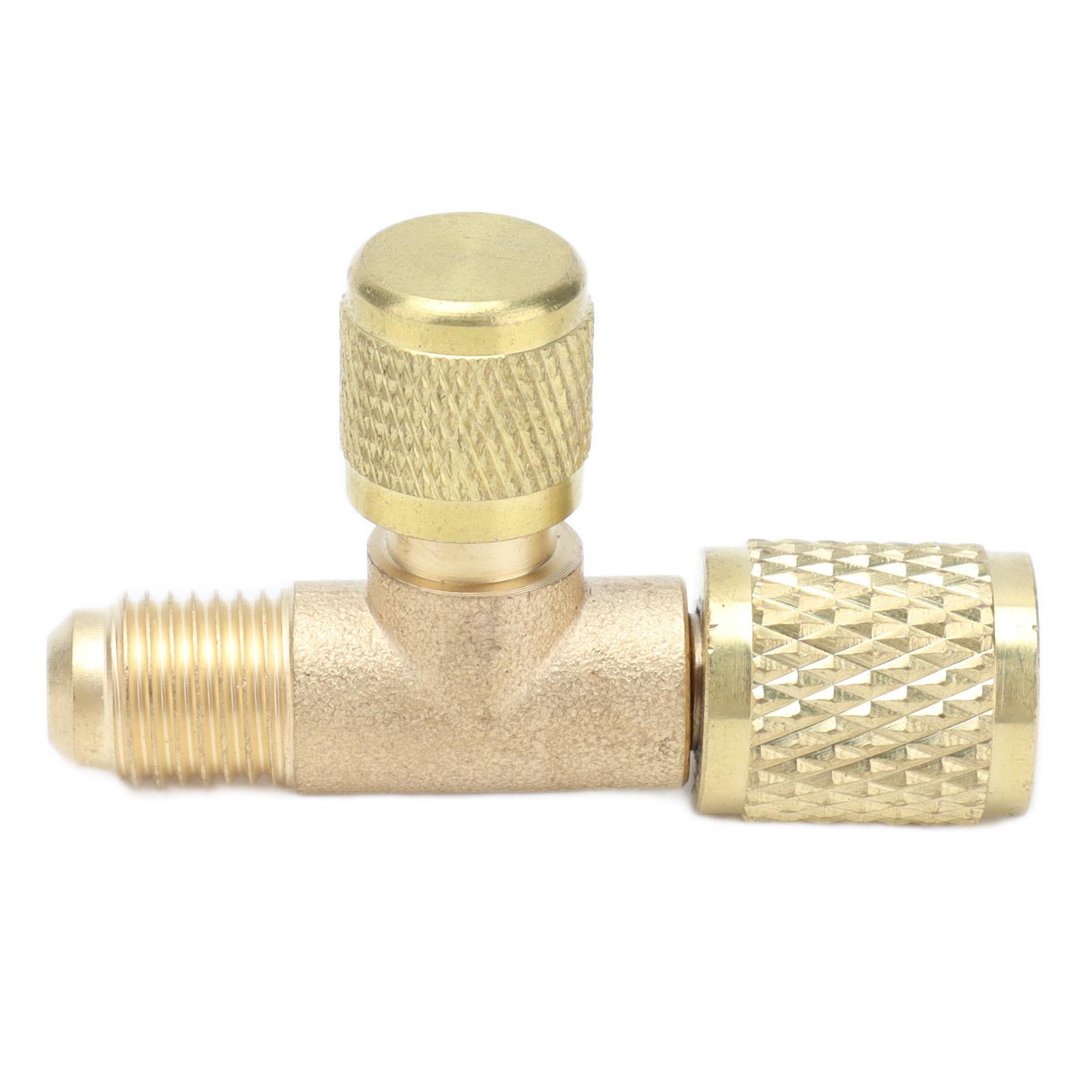 

1 4SAE Exhaust Valve Air Conditioning Refrigeration Charging Adapter Valve for R22 R12 R134