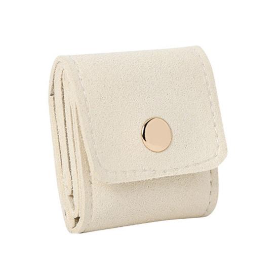 1/3Pcs Jewelry Storage Bag Earring Organizer Solid Color Mini Size Portable Foldable Travel Jewelry Organizer Case with Buckle