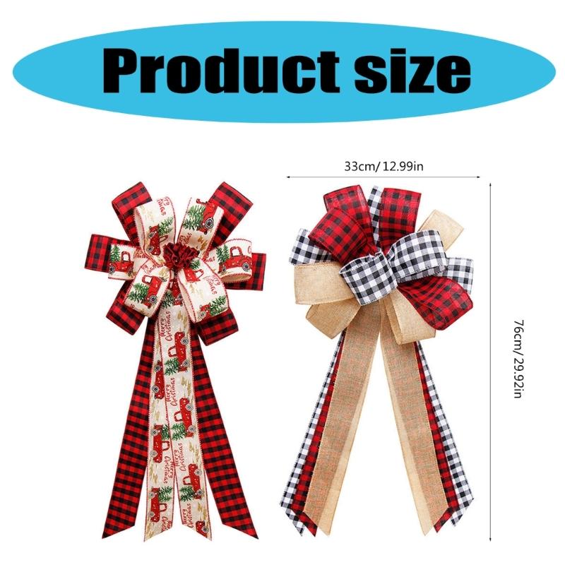 Beautiful Bowknot Ornament Stylish Tree Trimming Enhances Festival Home Decors for Tree Wreaths Holiday Party Decoration
