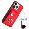 For iPhone 16 Pro Max Case YB Leather Coating Series-7 Card Holder Leather TPU Phone Cover with Kickstand