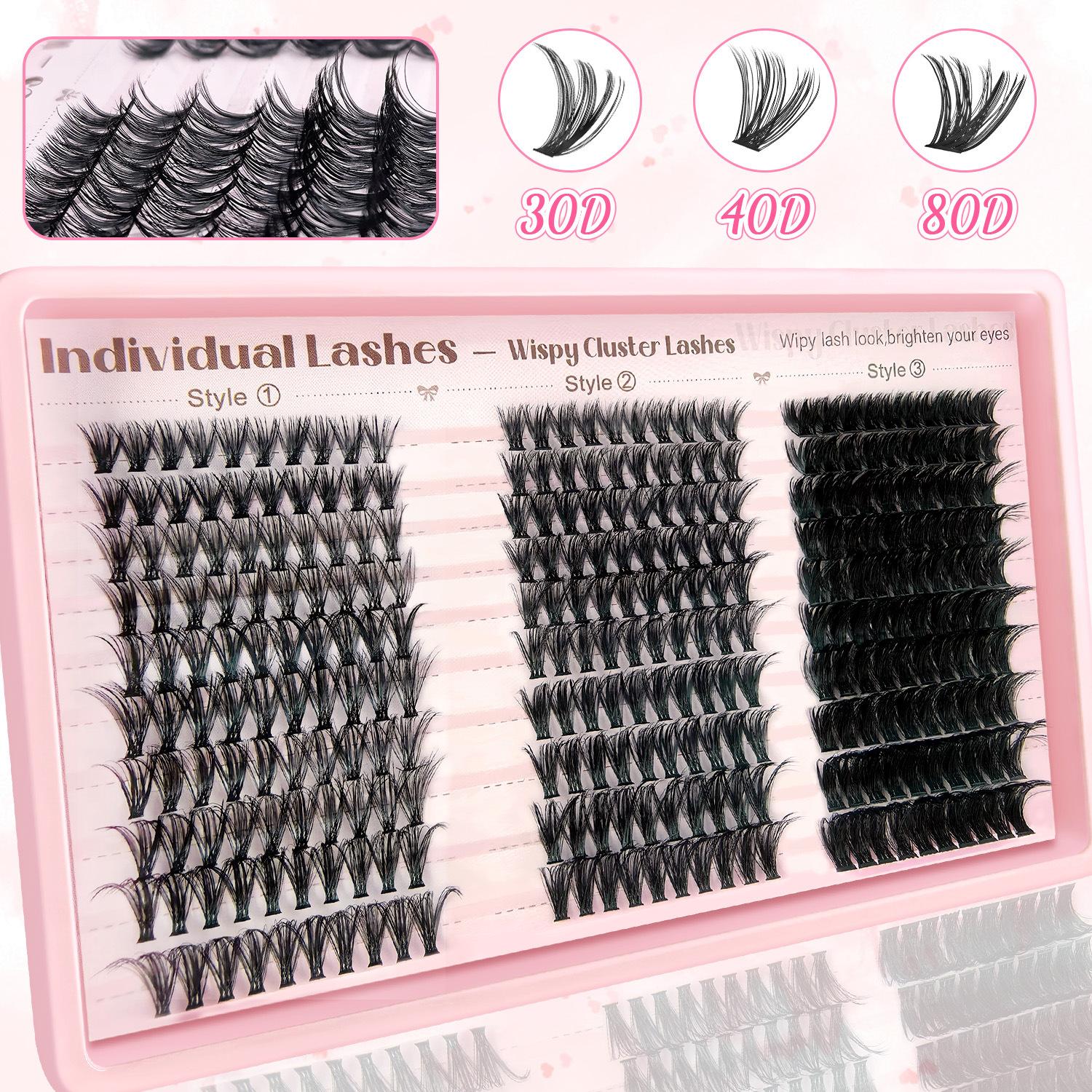 30D40D50D Segmented Eyelashes False Eyelash Set New Eyelashes 300 Tufts Of Hair
