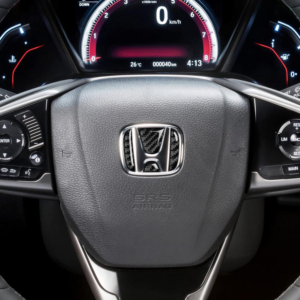 4ST Civic 10:e Generationen Bil Ratt H-formad Logotyp Emblempatch Kolstil
