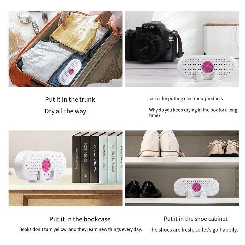 Kompakter Leiser Luftentfeuchter für Schlafzimmer, Kleiderschrank und Schuhschrank