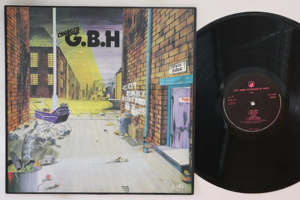 LP Record G.B.H. - City Baby Attacked By Rats CLAYLP4 CLAY 1990 UK Rock Used