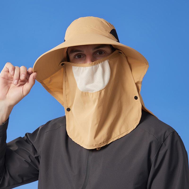 Sun Protection Hat Summer Outdoor Riding Fishing Uv Protection Mask Shawl Fisherman Hat Men Mountaineering Hat