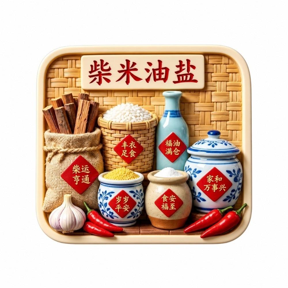3D Relief Fridge Magnet Food Theme 3D Refrigerator Stickers Decorative Fridge Magnet Home Decor