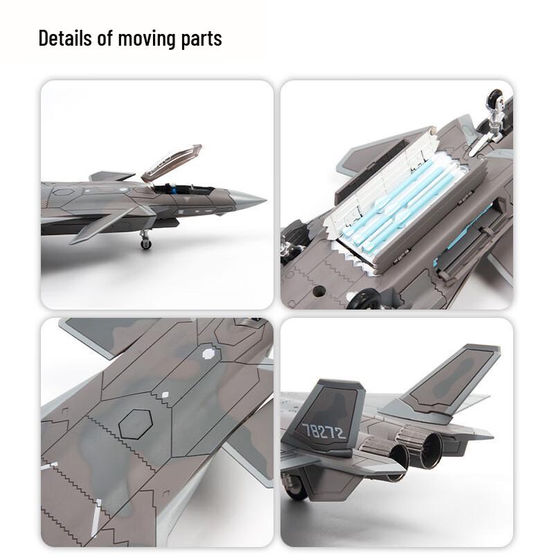 Jun Shi Metal J-20 Fighter Jet Model